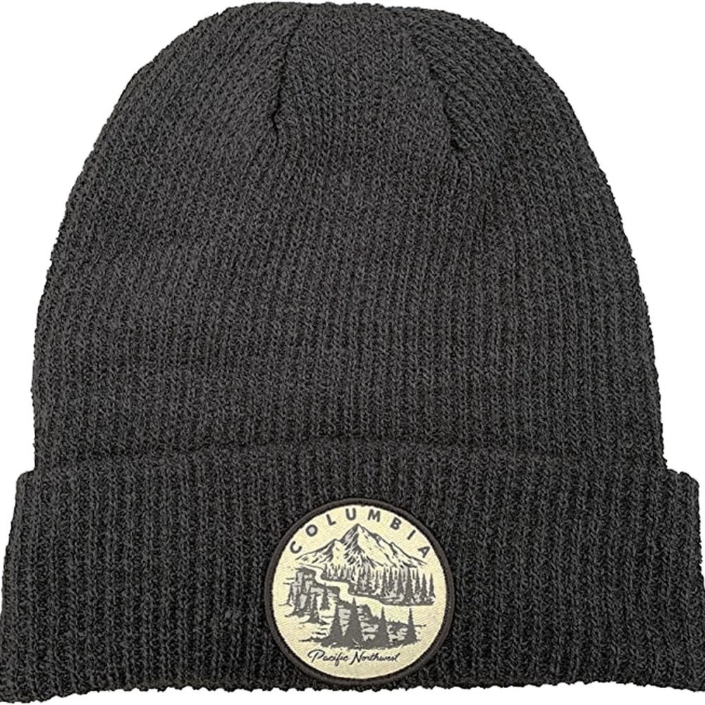 New Columbia Spring Grove Beanie Hat!  Gray With Big Columbia Patch